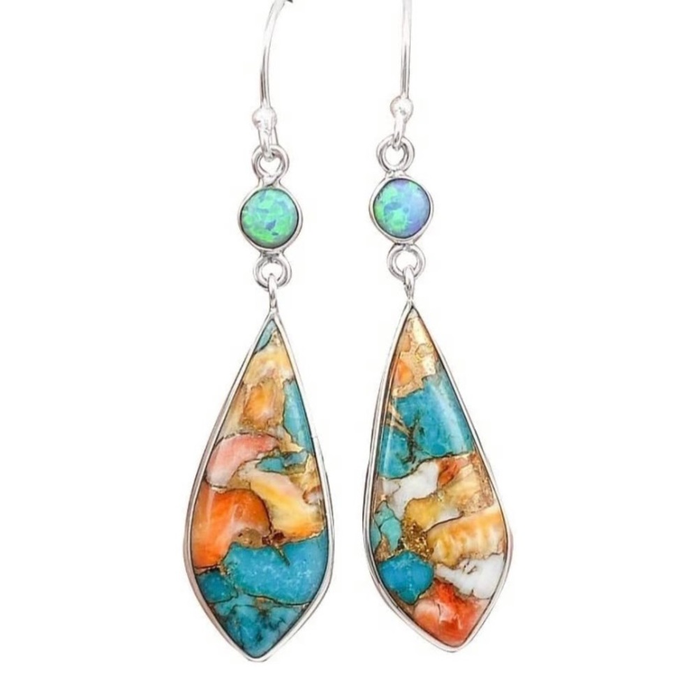 Boho Mosaic Waterdrop Earrings